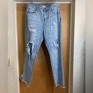 Toby Distressed Raw Edge Jeans - size 28